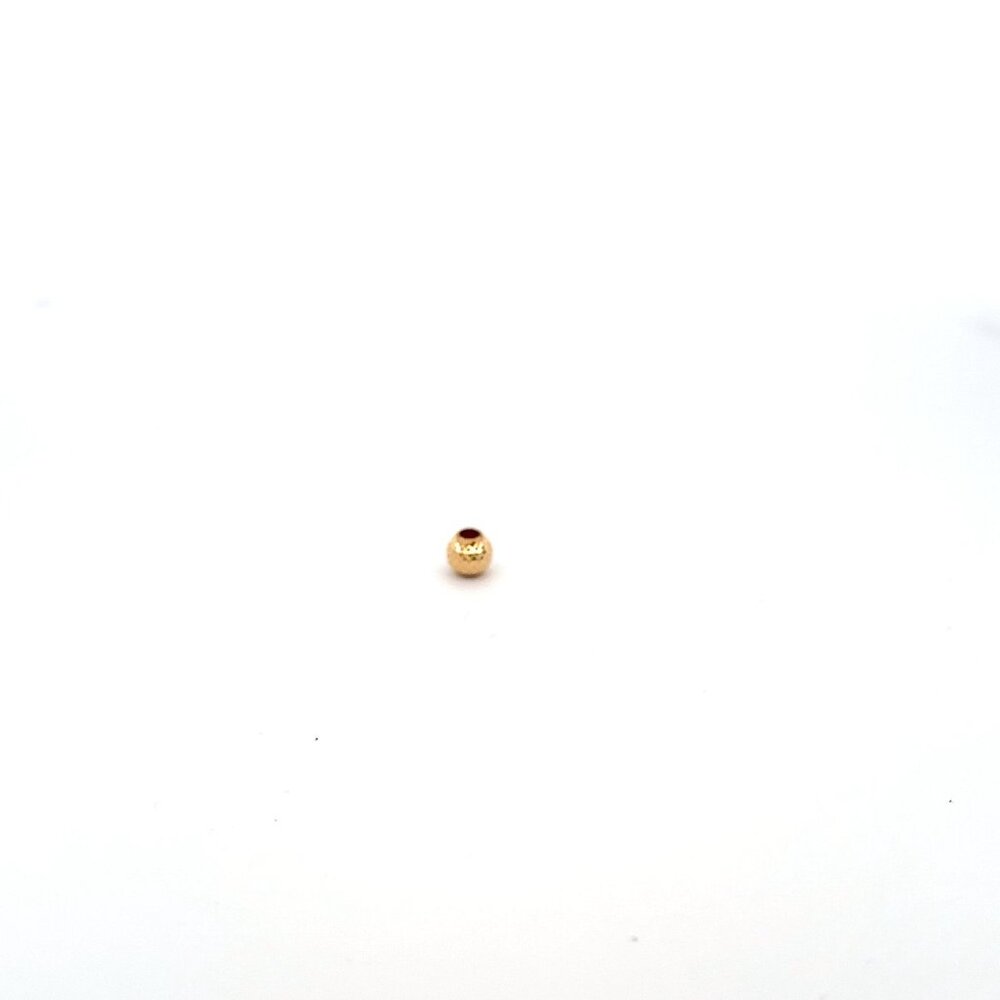 18K Gold Ball Textured Bead Spacer Tiny DIY Bracelet Necklace - Picture 3 of 8